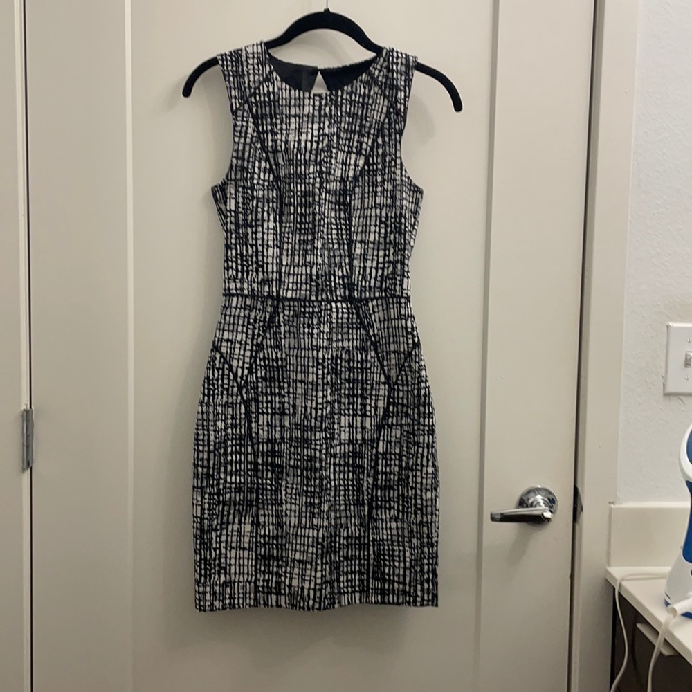 H&M black and white dress